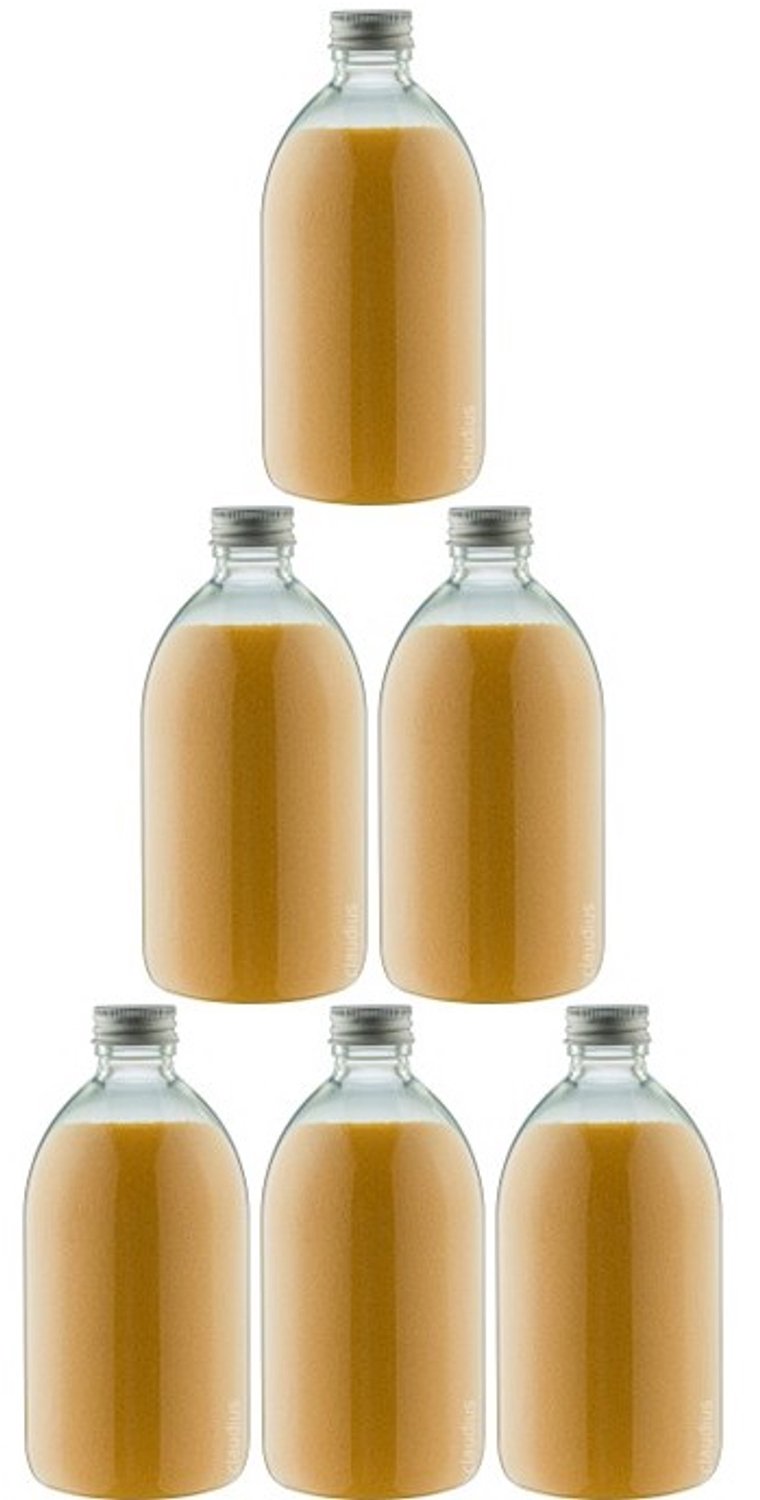 Claudius Scrubzout Appel-Kaneel 650 gram - Fles met aluminium dop- set van 6 stuks - Hydraterende Lichaamsscrub - Body Scrub