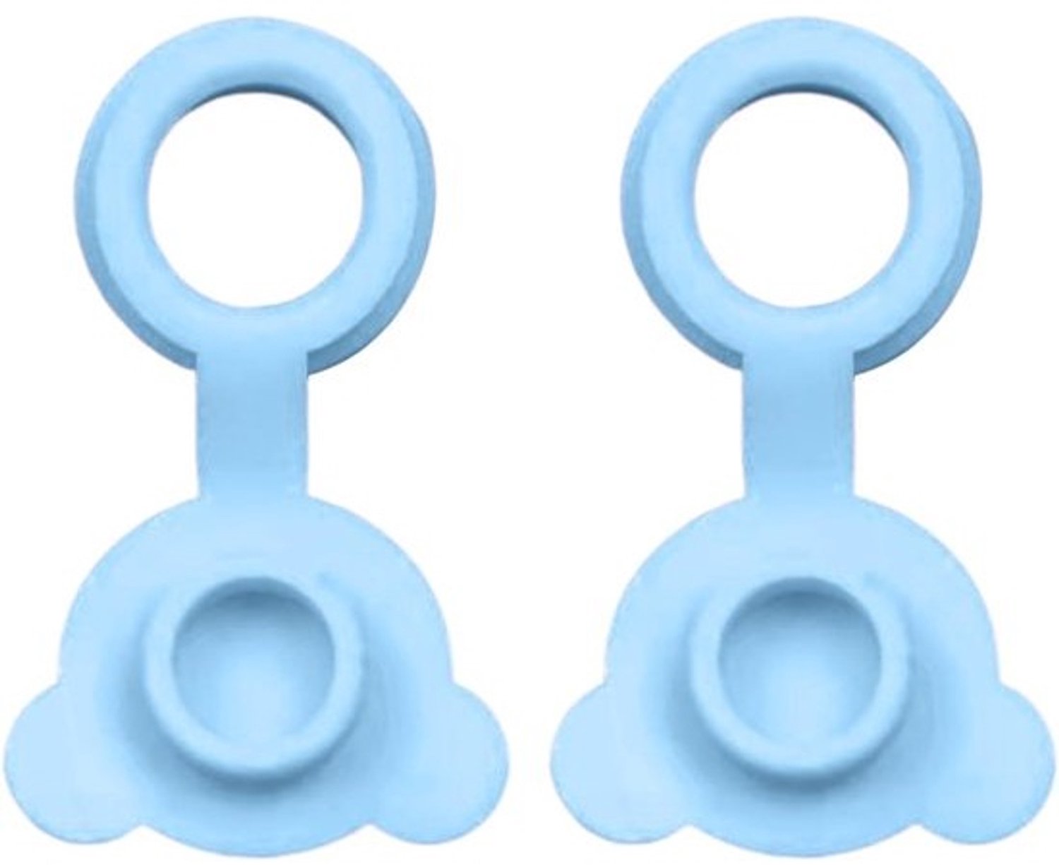 Badkuipstoppers - Siliconen afvoerpluggen - Waterafvoer afsluiten - Schattig beerdesign - 2 stuks - Blauw
