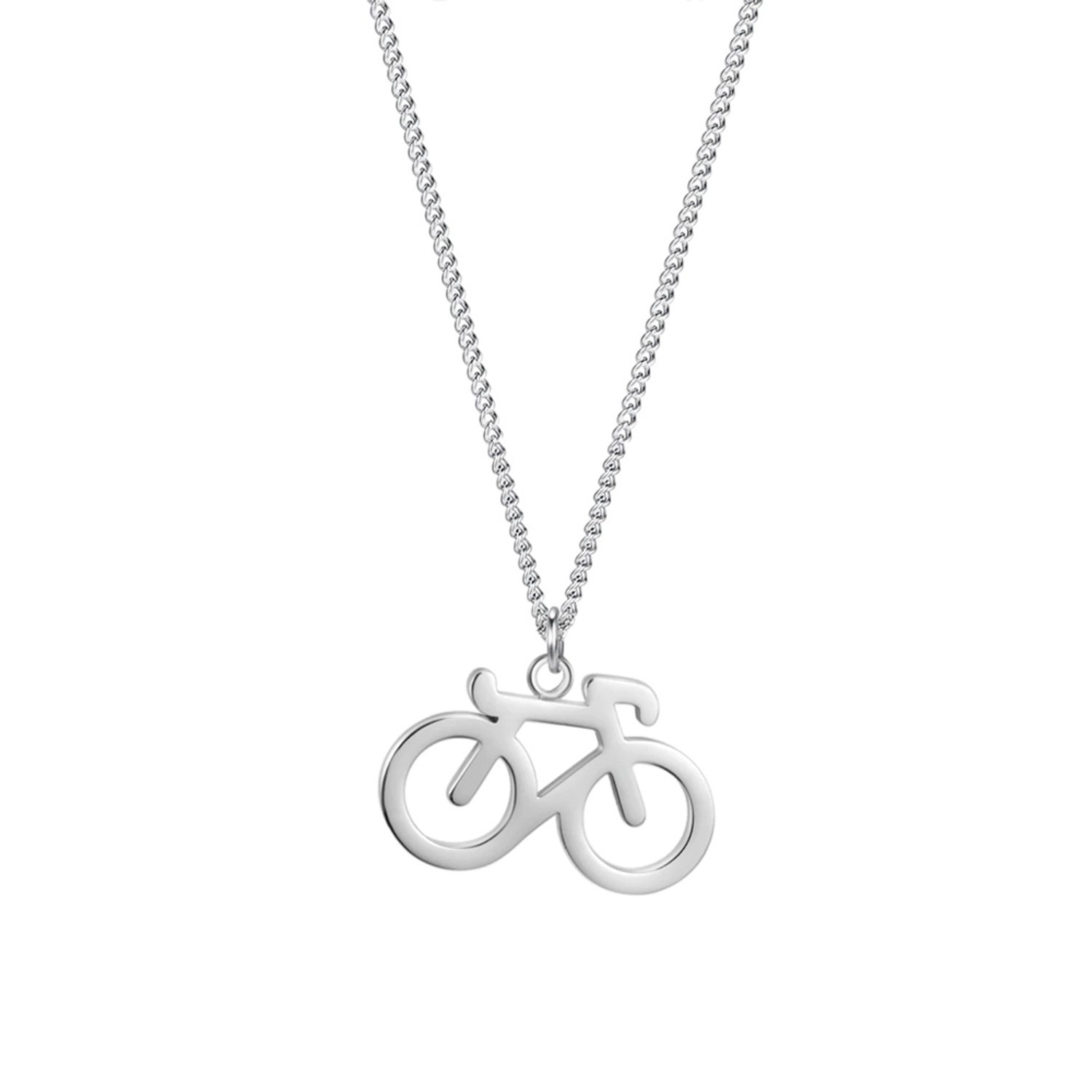Kettinkje met fiets hanger Sailbrace (zilverkleurig) wielrennen
