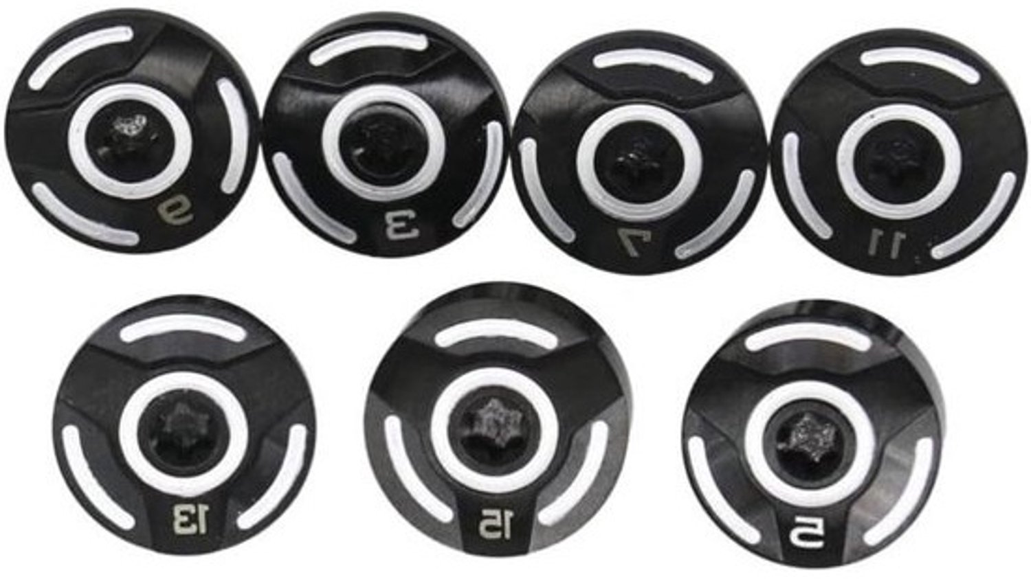Golfgewichten set - Driveraccessoires - Gewicht van clubhoofd aanpassen - Verstelbaar hoofdgewicht - 7 stuks 3-15g - Wit