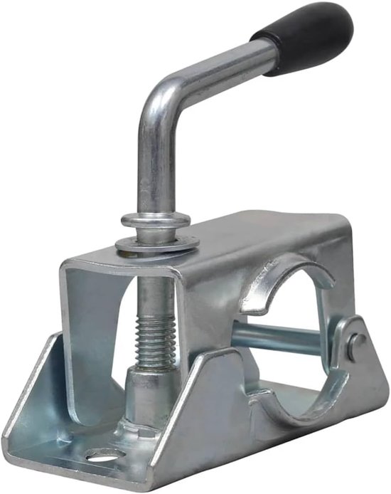 Steunwiel 60 mm incl. 2 steunbuizen en 2 klemmen, verzinkt staal, 400 kg draagkracht, voor caravans en aanhangers — afbeelding 3