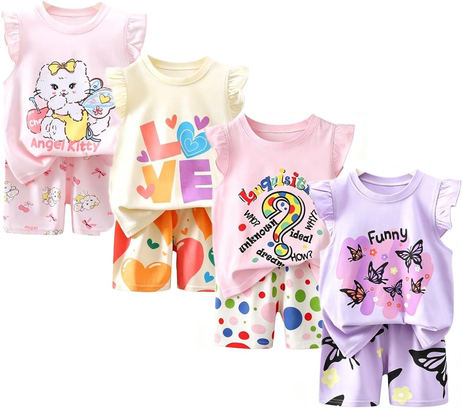 8 Pack van Kids Meisjes Baby Meisjes Mouwloos Vest Top Ondershirts Zachte Tank Tops Leeftijd (8 Maanden - 5 Jaar)