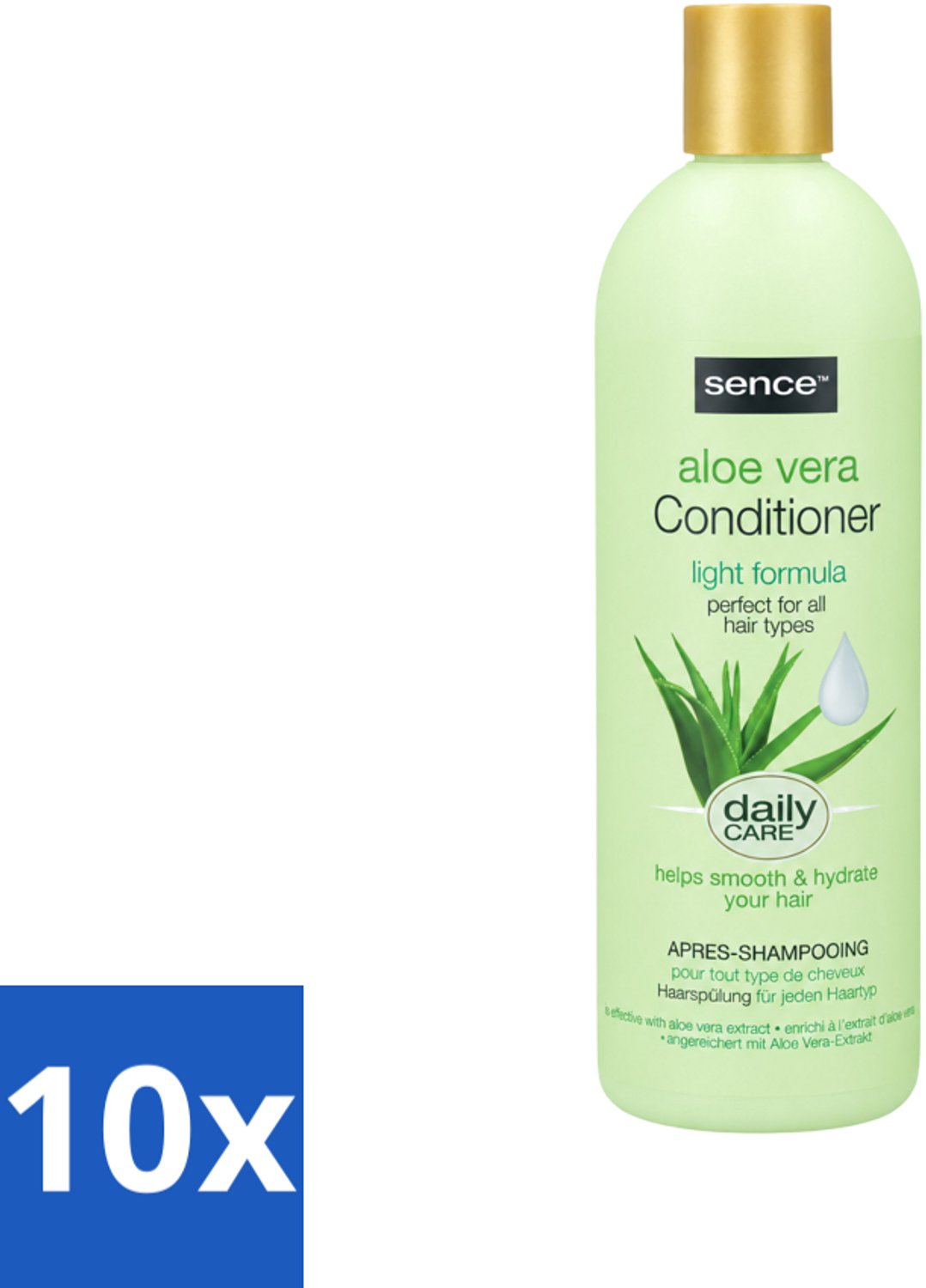 10 x Sence - Aloë Vera - Conditioner - Hydraterend - 400 ml - Voordeelverpakking - 10 stuks