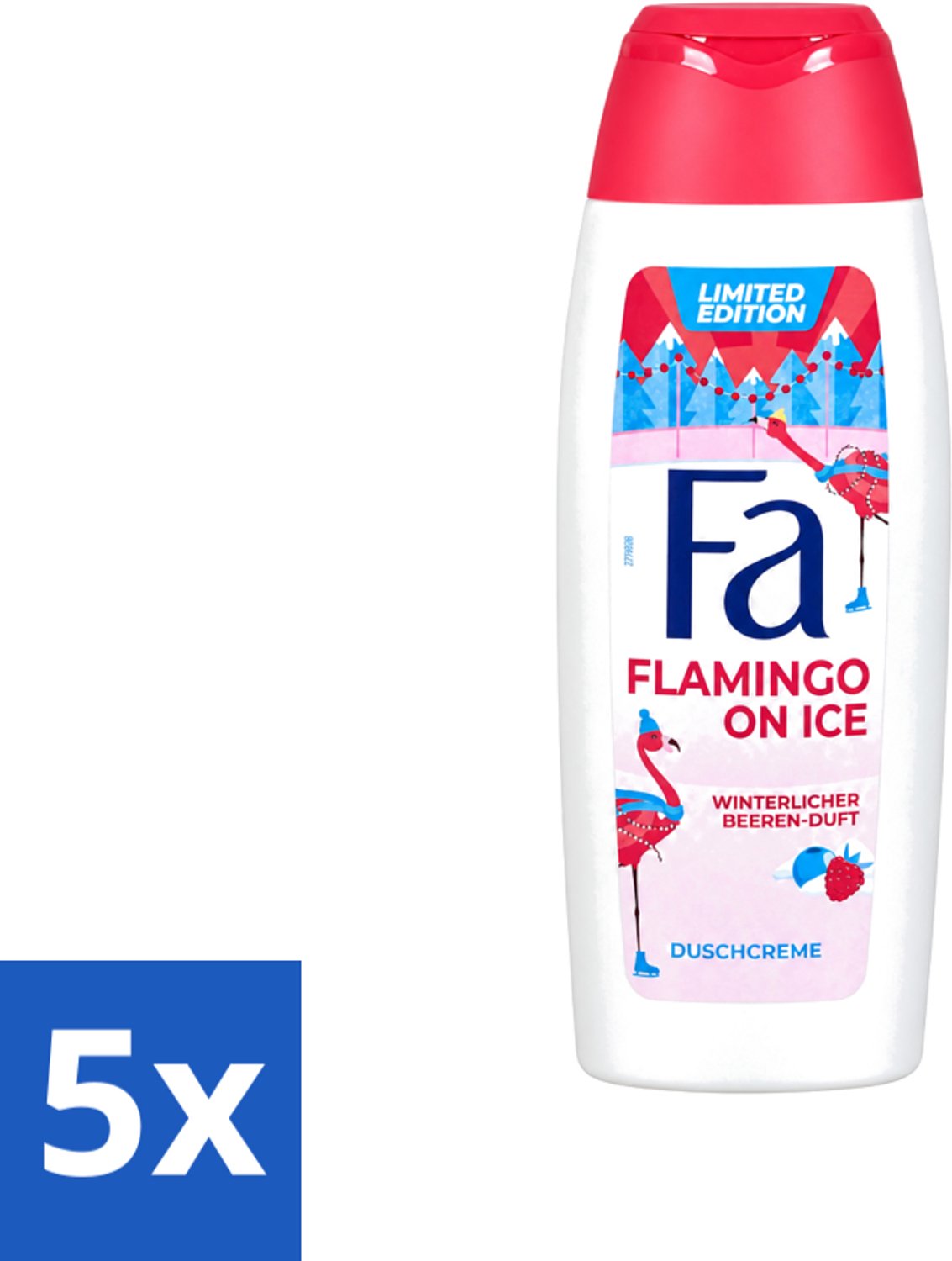 5 x Fa - Douchegel - Winter Flamingo On Ice - Verfrissend & Koel - Hydraterend - 250 ml - Voordeelverpakking - 5 stuks