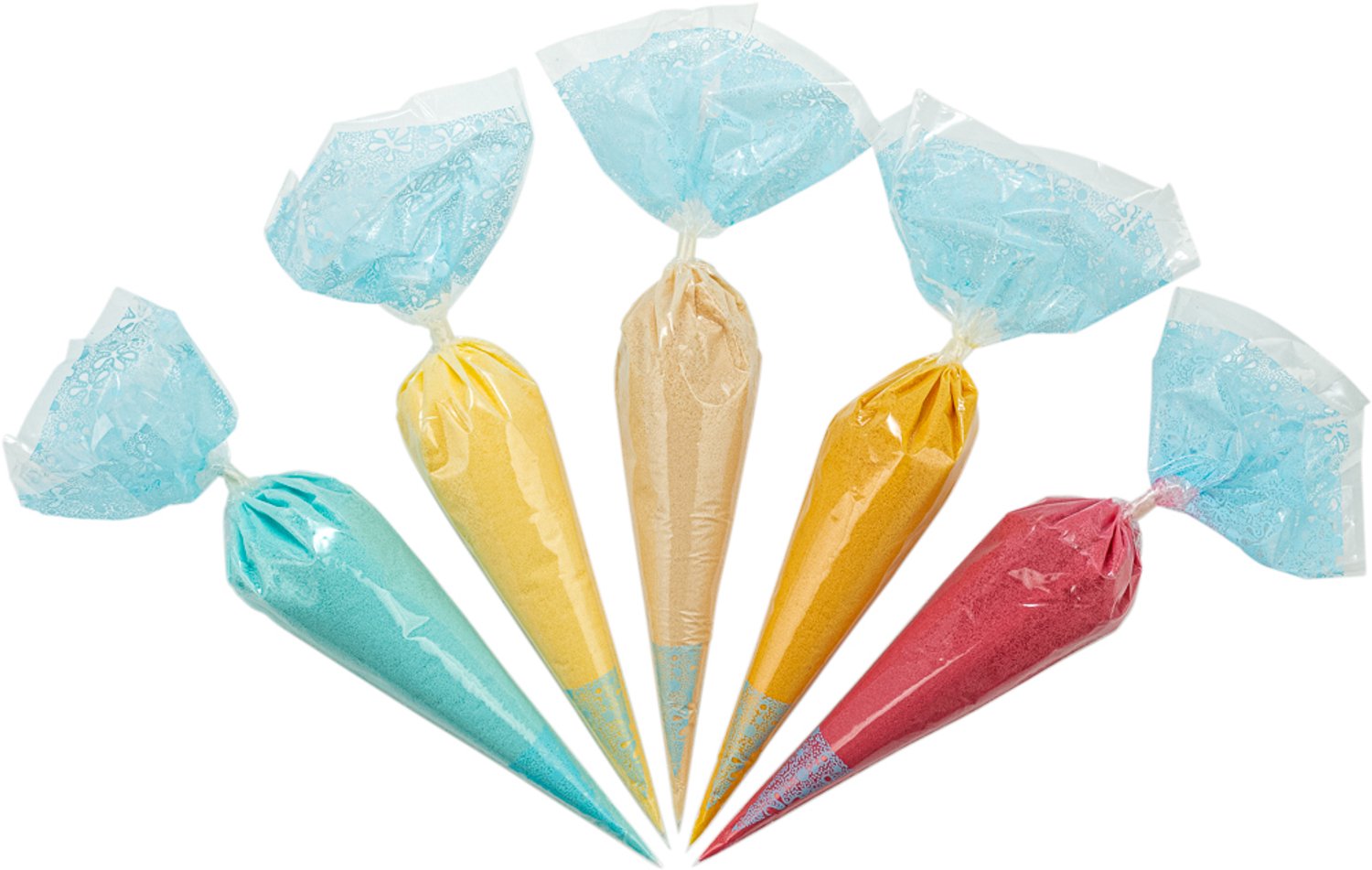 Claudius Scrubzout Rainbow- 300 gram in puntzak blauw - hamam, vanille, amandel, appel-kaneel en fruity melon - Hydraterende Lichaamsscrub - Body Scrub
