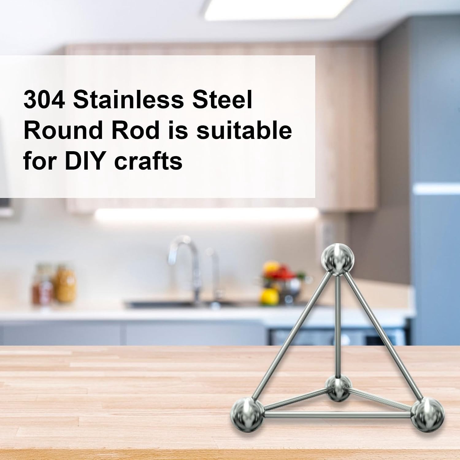 304 RVS Staven van 305mm Lengte en 1mm Diameter, Ideaal voor DIY Projecten en Metalen Creaties (8 Stuks)