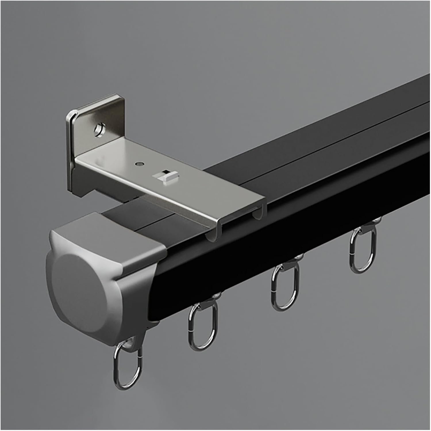 Lange ain Track 32ft/10m Wall Mount Aluminium Staaf voor Binnen/Outdoor Gebruik Adjuble ain Rail met Fittings Zwarte Kleur Perfect voor Lar