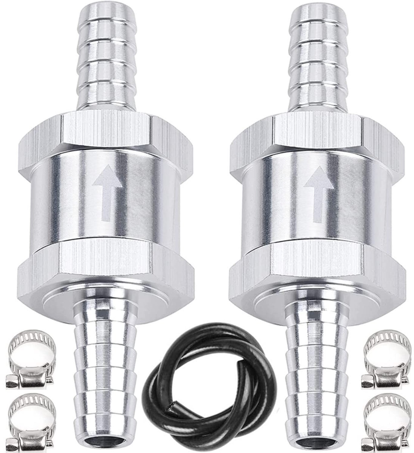 Terugslagklep 8 mm - Terugslagventiel - Aluminiumlegering - Geschikt voor UTV/Quad/Dirtbike - Universeel inzetbaar - Hoge corrosiebestendigheid - Brandstofklep