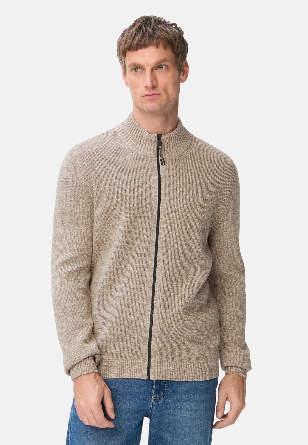 camel active Krachtige gebreide vest van katoenmix - Maat - Beigemenswear-S