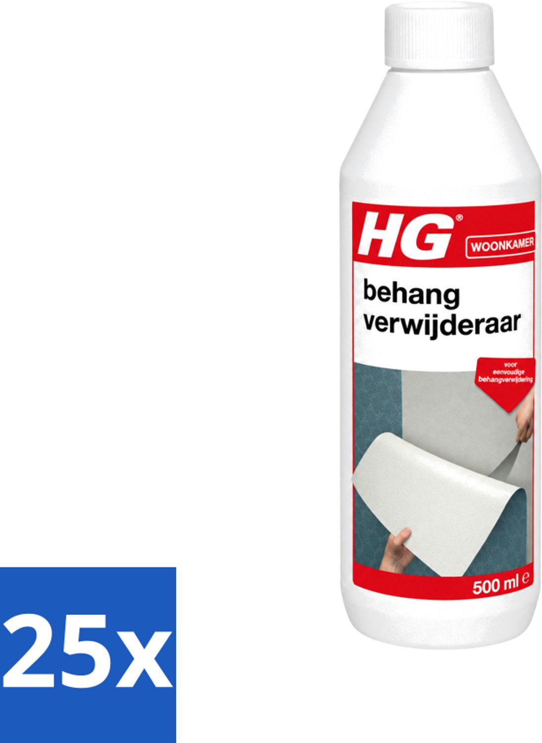 25 x HG - Behangverwijderaar - Voor Eenvoudige Behangverwijdering - 500 ml - Voordeelverpakking - 25 stuks