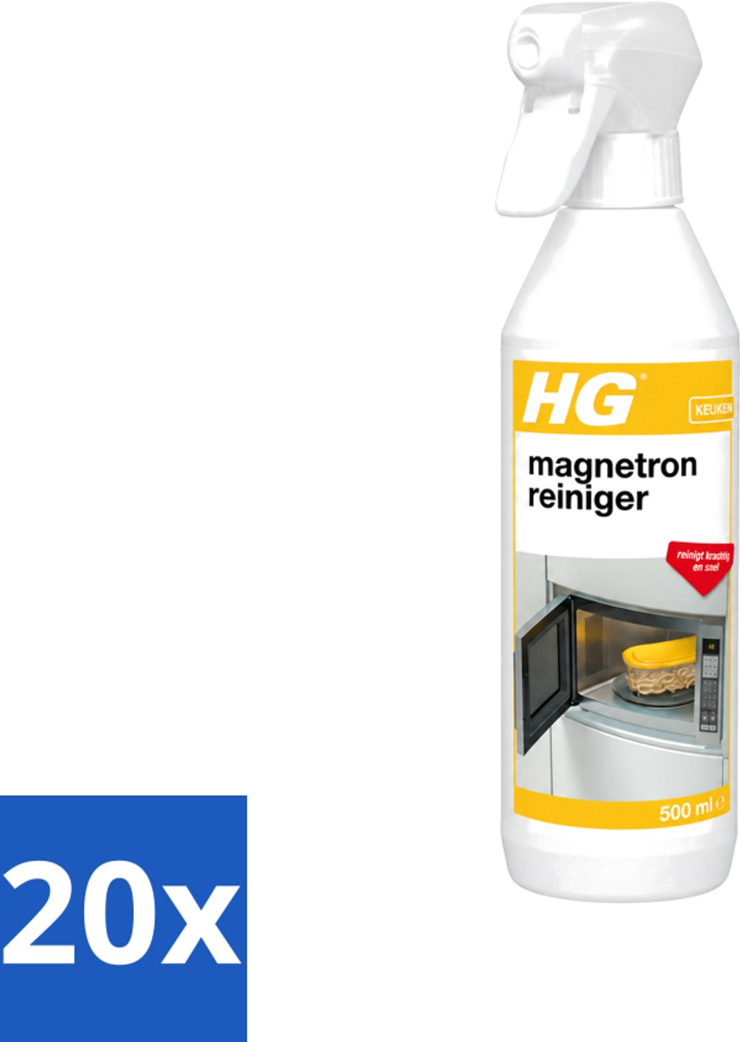20 x HG - Magnetronreiniger - Reinigt Krachtig & Snel - 500 ml - Voordeelverpakking - 20 stuks