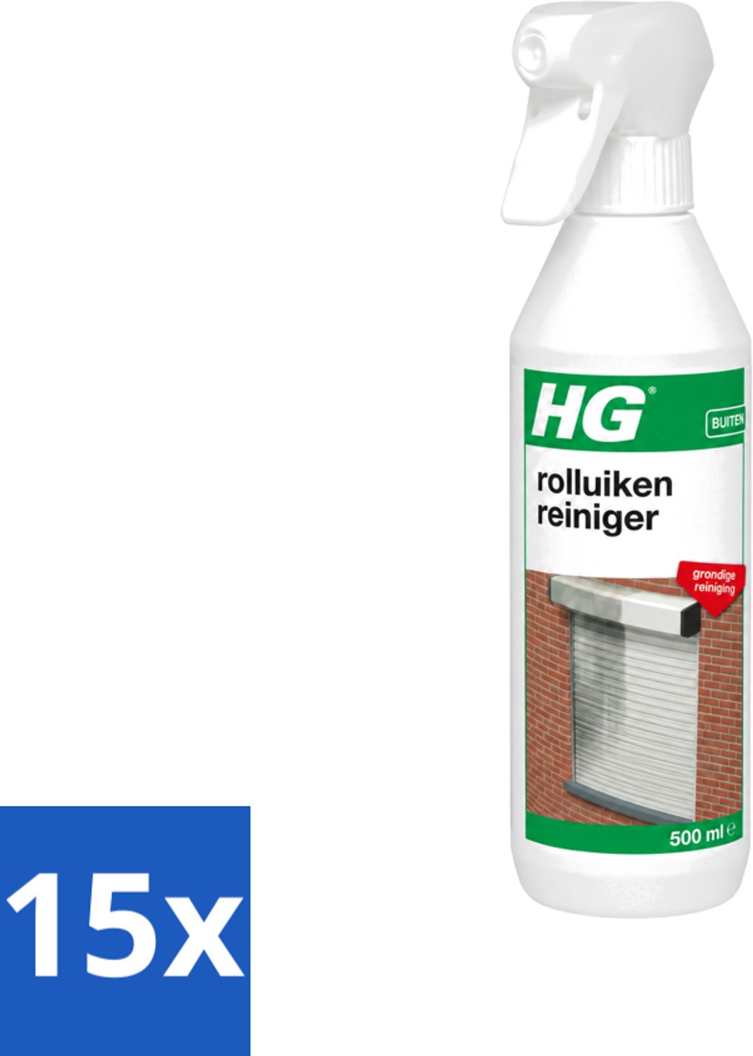 15 x HG - Rolluikenreiniger - Grondige Reiniging - 500 ml - Voordeelverpakking - 15 stuks