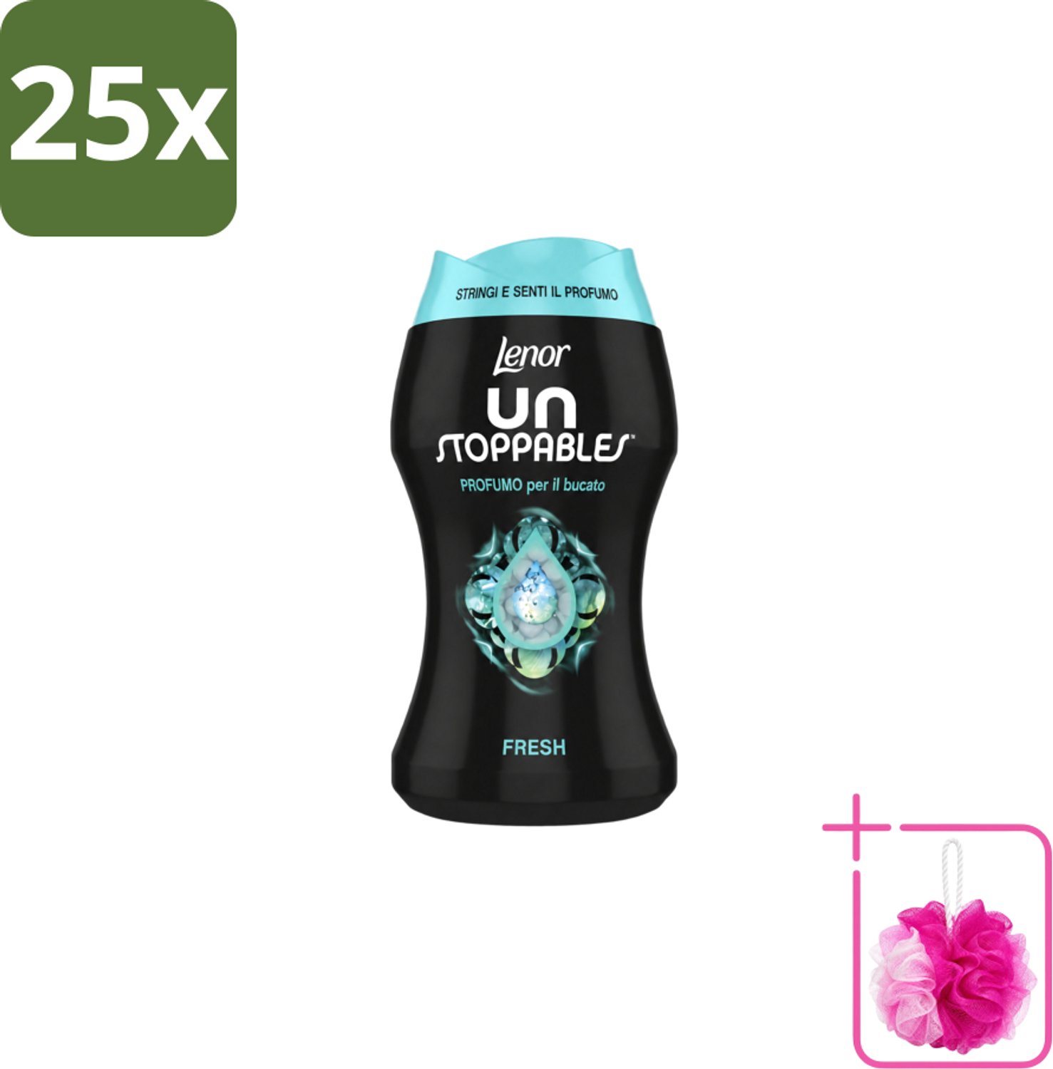 25 x Lenor Unstoppables – Geurbooster – Fresh - 10 Wasbeurten - 140 g - Bulkverpakking - Geurbooster was - Douchemop - Frisheid was