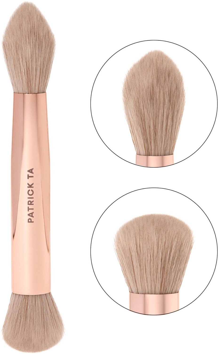 PATRICK TA - Major Skin Dual-Ended Complexion Brush - Dubbelzijdige Foundation- en Poederkwast