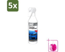 5 x HG - Insectenverwijderaar - Verwijdert Hardnekkige Insectresten - 500 ml - Bulkverpakking - Insectenverwijderaar auto - Douchemop - Insectenverwijderaar motoren