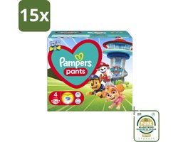 15 x Pampers – Luierbroekjes – Pants Paw Patrol Maat 4 – 72 Luiers - Wasstrips - Baby Luier - Luierbroek - Droge Luier - Luier Voor Baby - Luier Met Print