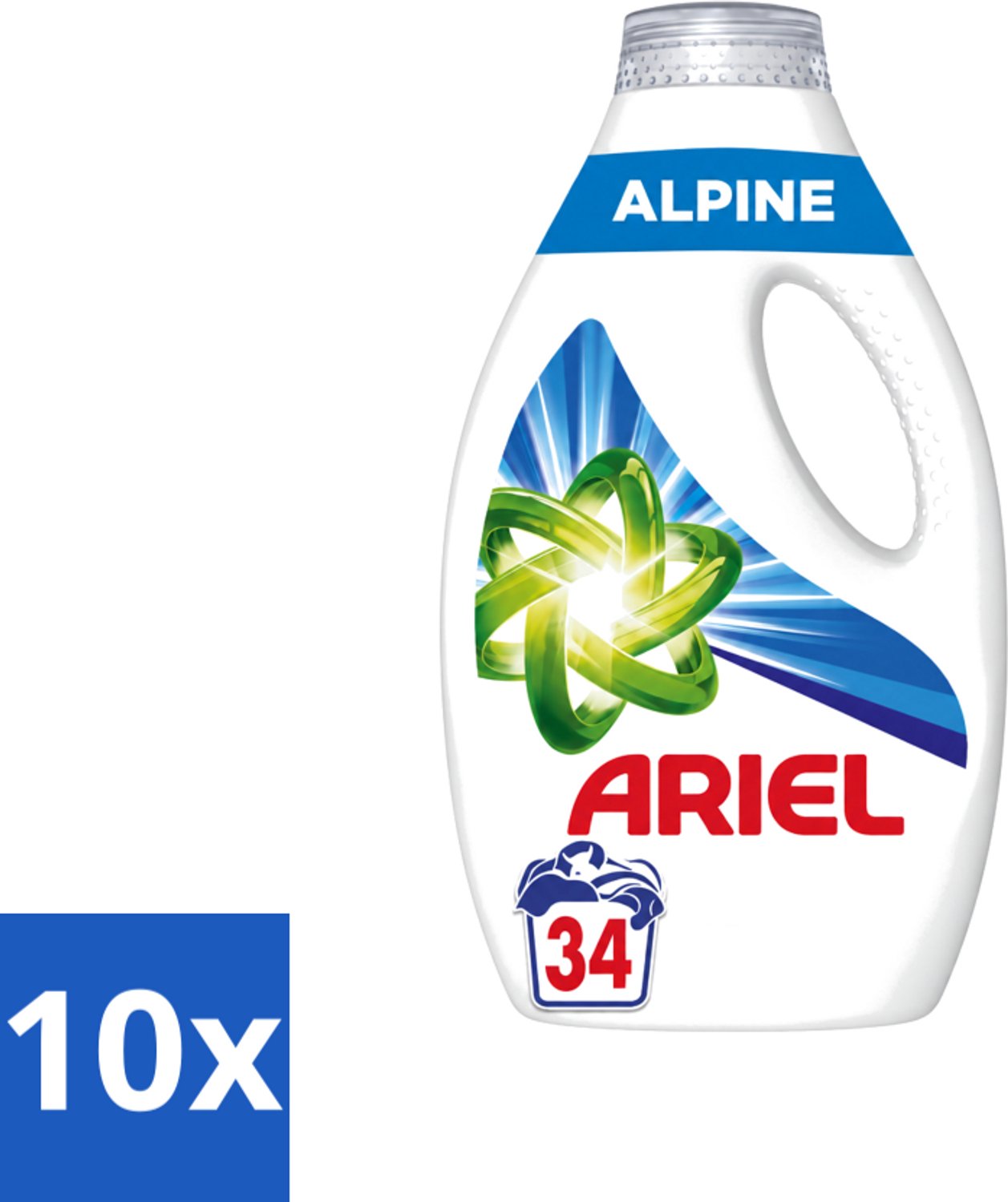 10 x Ariel – Vloeibaar Wasmiddel – Alpine – 1530 ml – 34 wasbeurten - Voordeelverpakking - 10 stuks