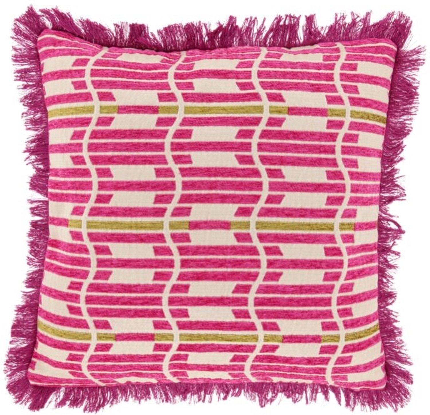 Unique Living Sierkussen Wess - fuchsia - 45x45cm