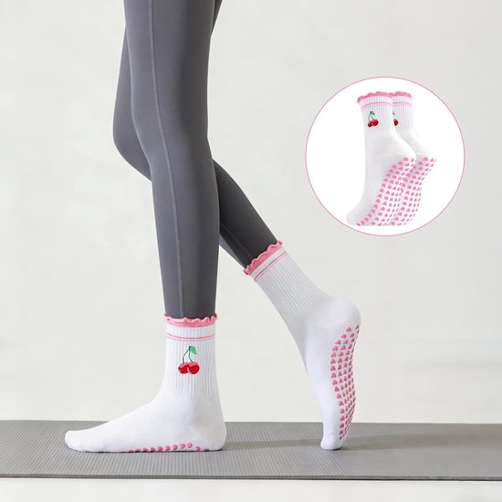 4 Paar Antislip Sokken Dames - Yoga, Pilates, Fitness - Maat 35-39 — afbeelding 4