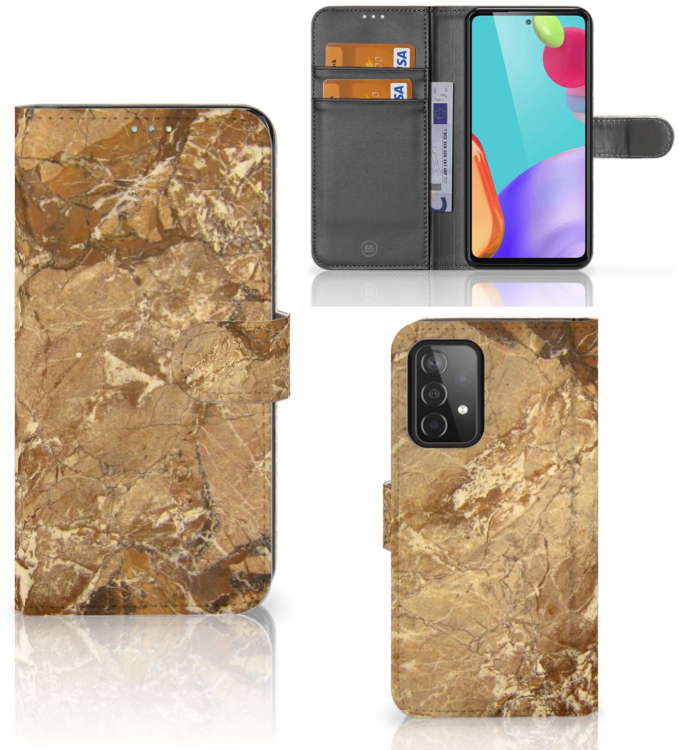 Samsung Galaxy A52 Bookcase Marmer Creme