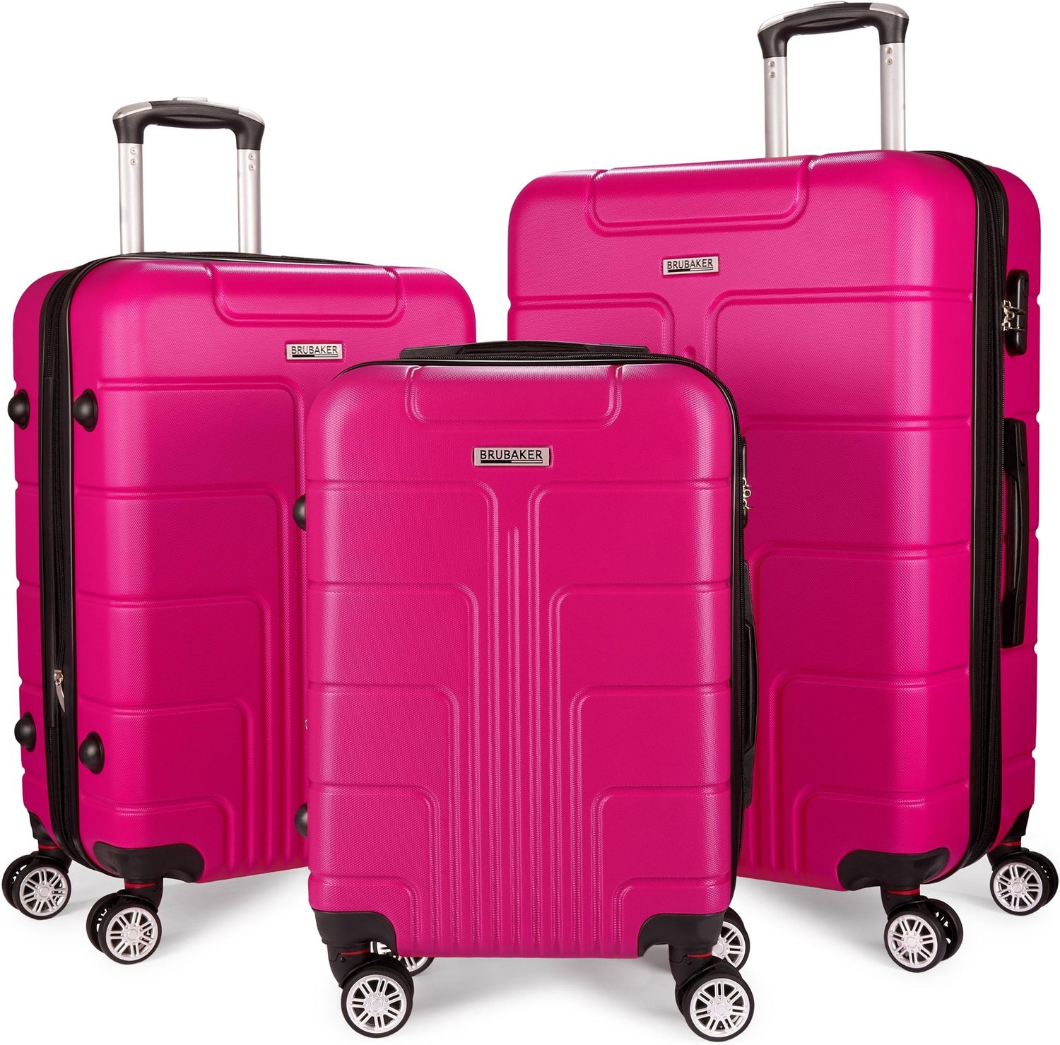 Hardshell Kofferset Miami - Uitbreidbaar met Combinatieslot - 3-delig - Roze