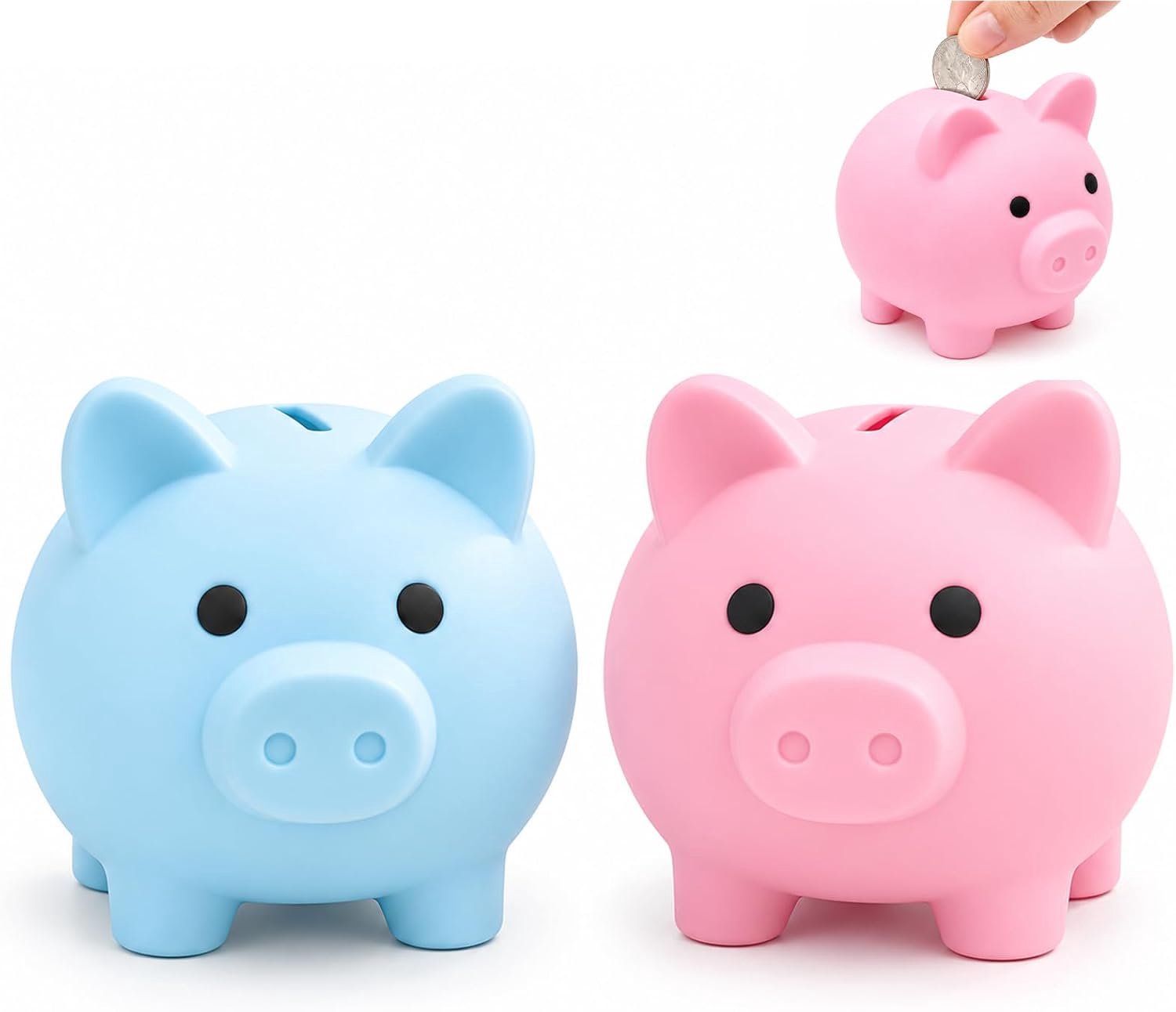 Set van 2 spaarvarken, schattige spaarvarken, spaarpot Pig