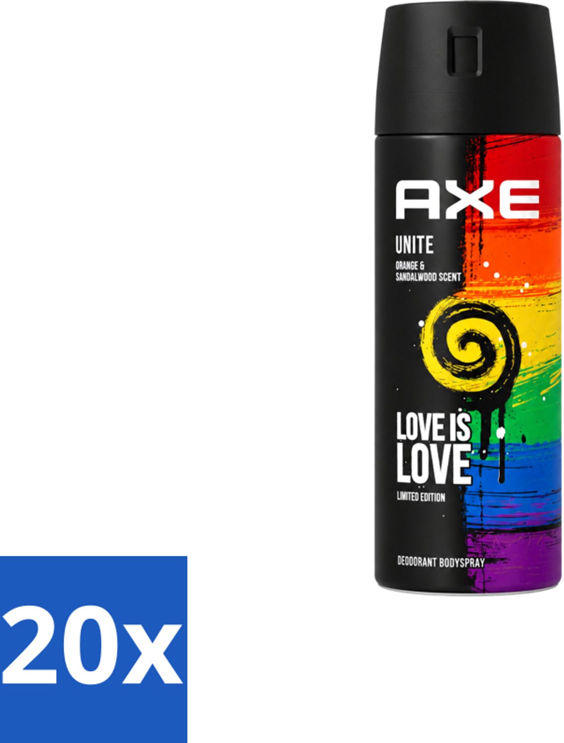 20 x Axe – Deodorant Spray – Unite – 150 ml - Voordeelverpakking - 20 stuks