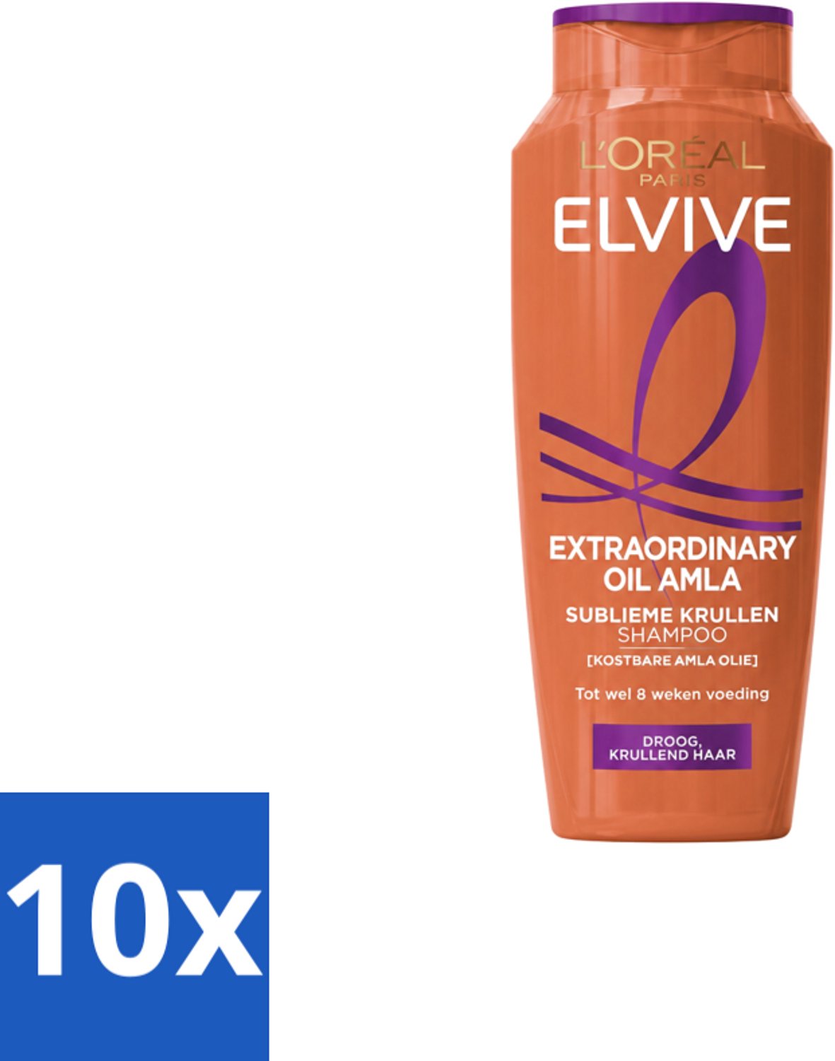 10 x L’Oréal Paris Elvive – Shampoo – Extraordinary Oil Amla – Droog & Krullend Haar – 250 ml - Voordeelverpakking - 10 stuks