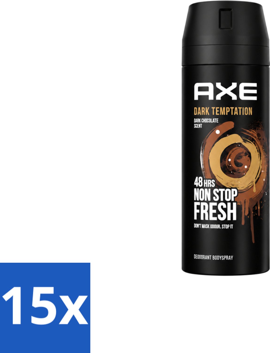 15 x Axe – Deodorant Spray – Dark Temptation – 150 ml - Voordeelverpakking - 15 stuks