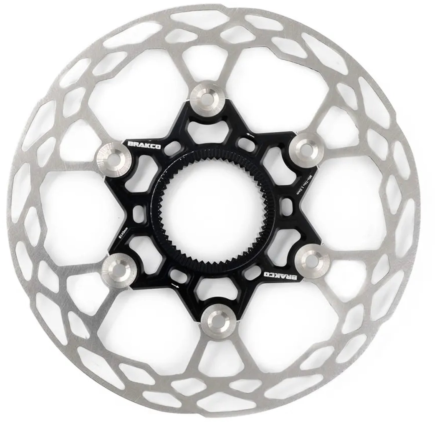 Brakco Frc-ultralight Cl Floating 1,8 Mm Remschijf Zilver 140 mm