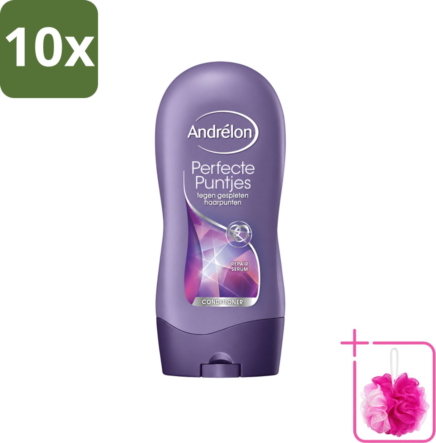 10 x Andrélon - Perfecte Puntjes - Conditioner - Tegen Gespleten Haarpunten - 300 ml - Bulkverpakking - Haarpunten beschermen - Douchemop - Haarpunten herstellen