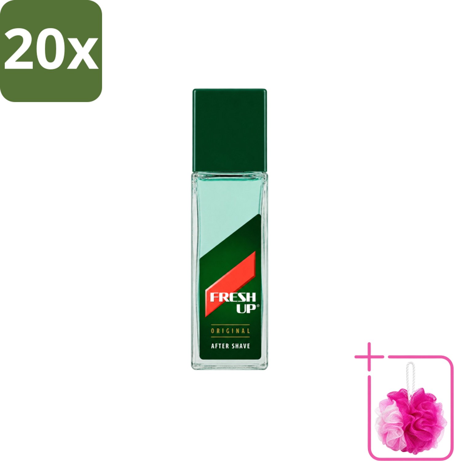 20 x Fresh Up - Aftershave Lotion - Original - for Men - 100 ml - Bulkverpakking - Aftershave lotion - Douchemop - Scheren