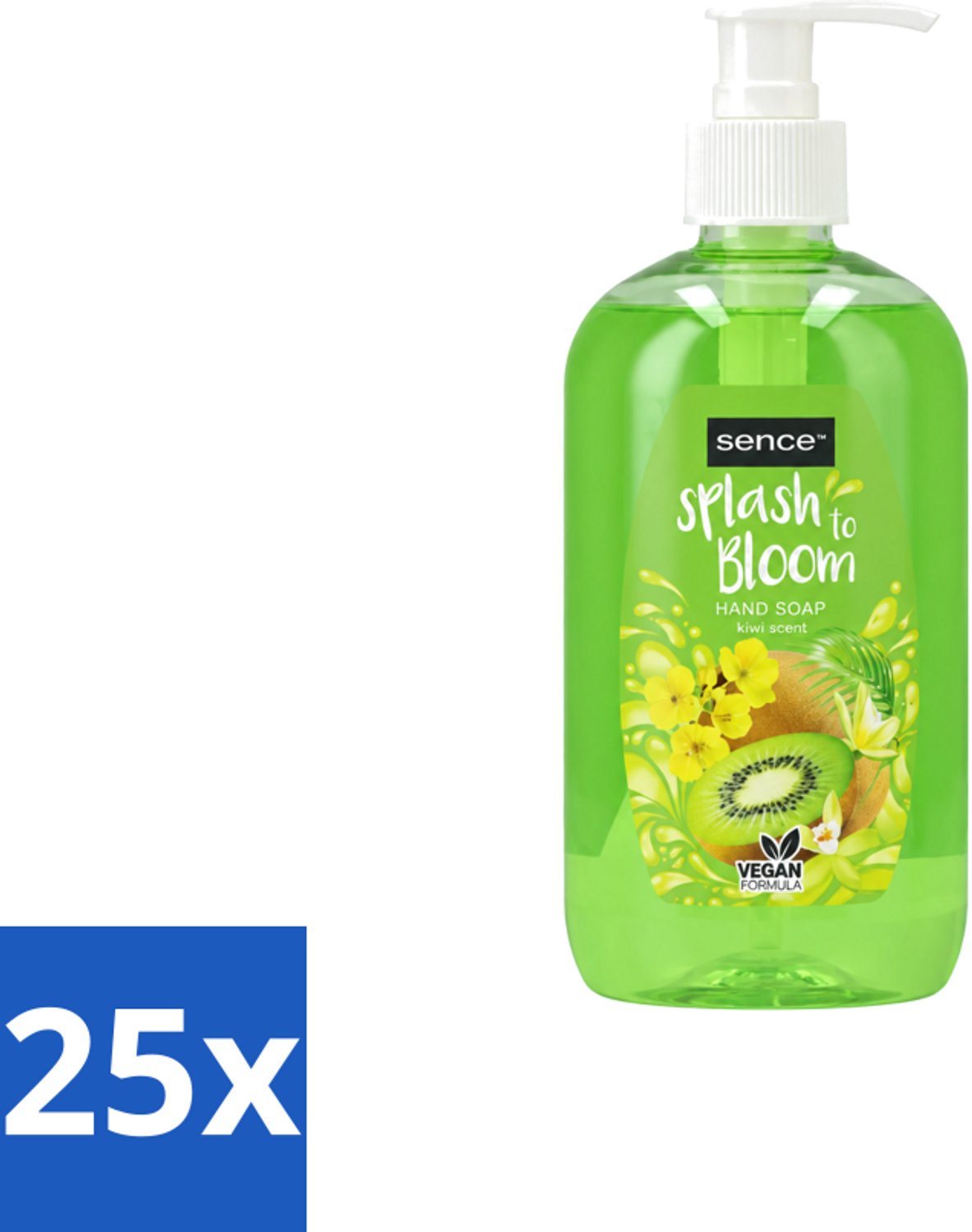 25 x Sence – Handzeep – Splash To Bloom Kiwi – 500 ml - Voordeelverpakking - 25 stuks
