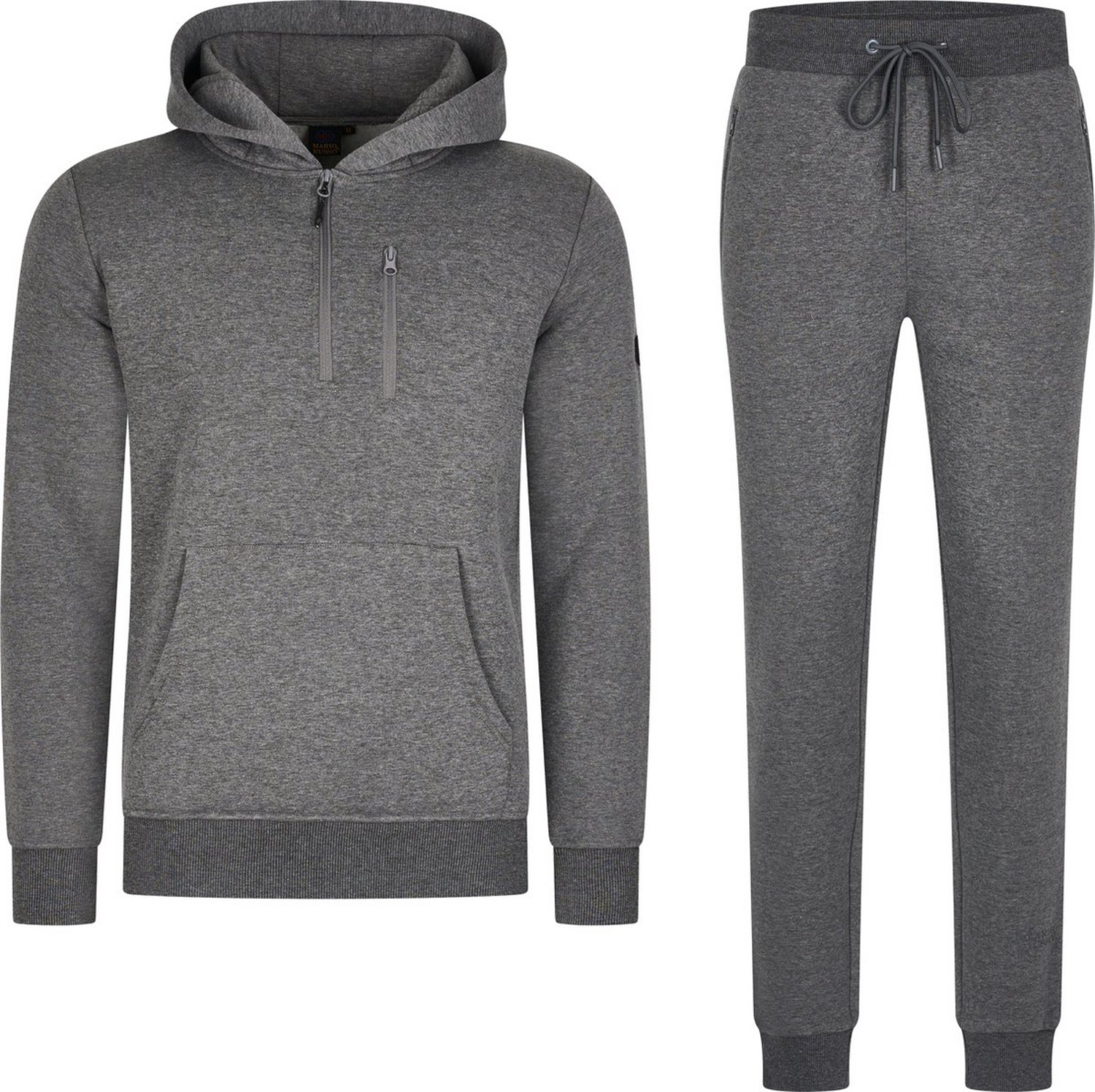 Mario Russo Trainingspak Anselm- Huispak - Joggingpak - Hoodie - Antraciet - XXL