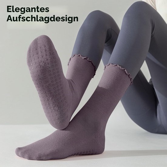 Antislip Sokken met Grips voor Yoga, Pilates & Dans - 3 Paar — afbeelding 3