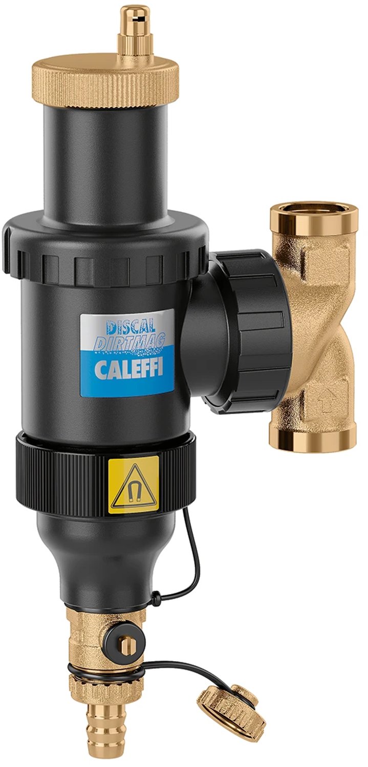 Caleffi DISCALDIRT®MAG, microbellen-vuilafscheider van technopolymeer met magneet, 546403