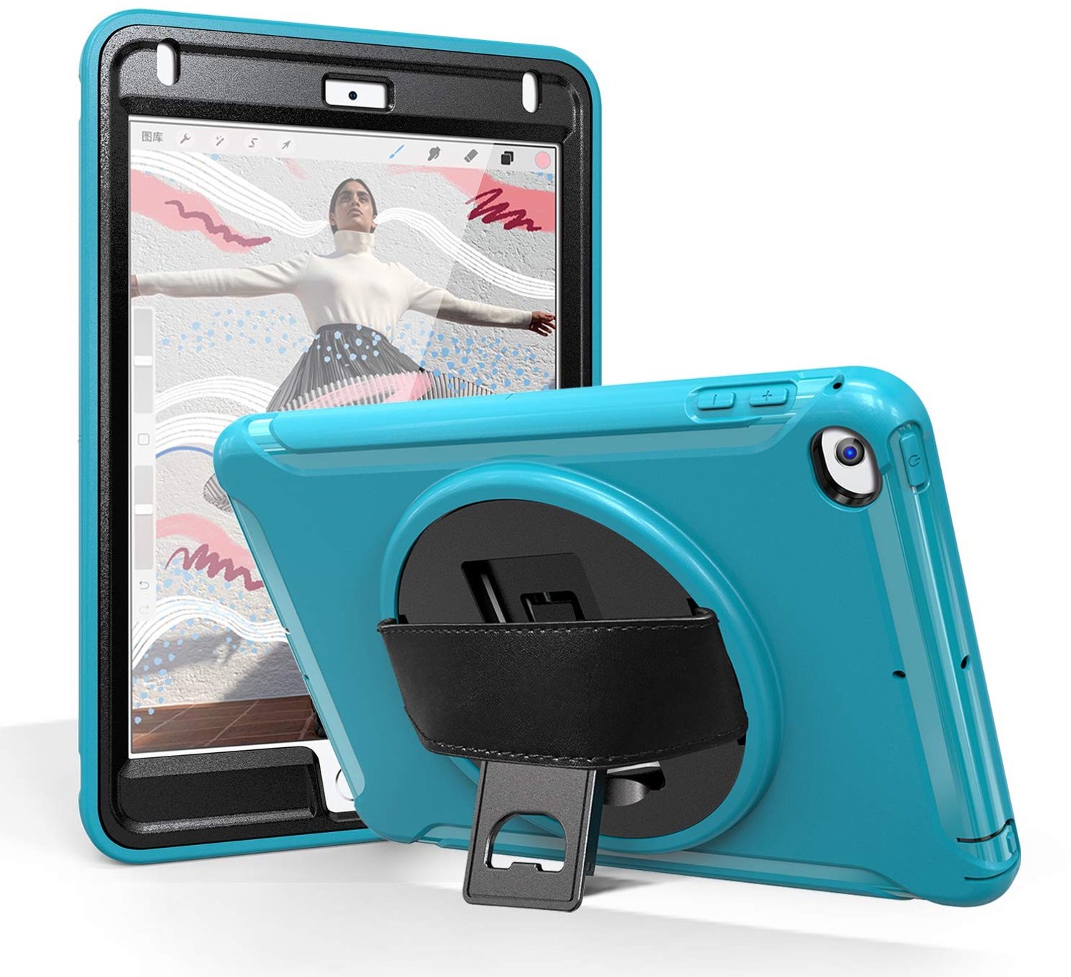 Beschermhoes voor iPad Mini 1/2/3 7,9 inch - Met Standaard en Polsband