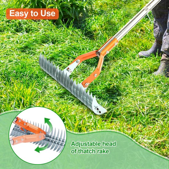 Krachtige Gazonhark van 15 Inch met Handschoenen — afbeelding 4