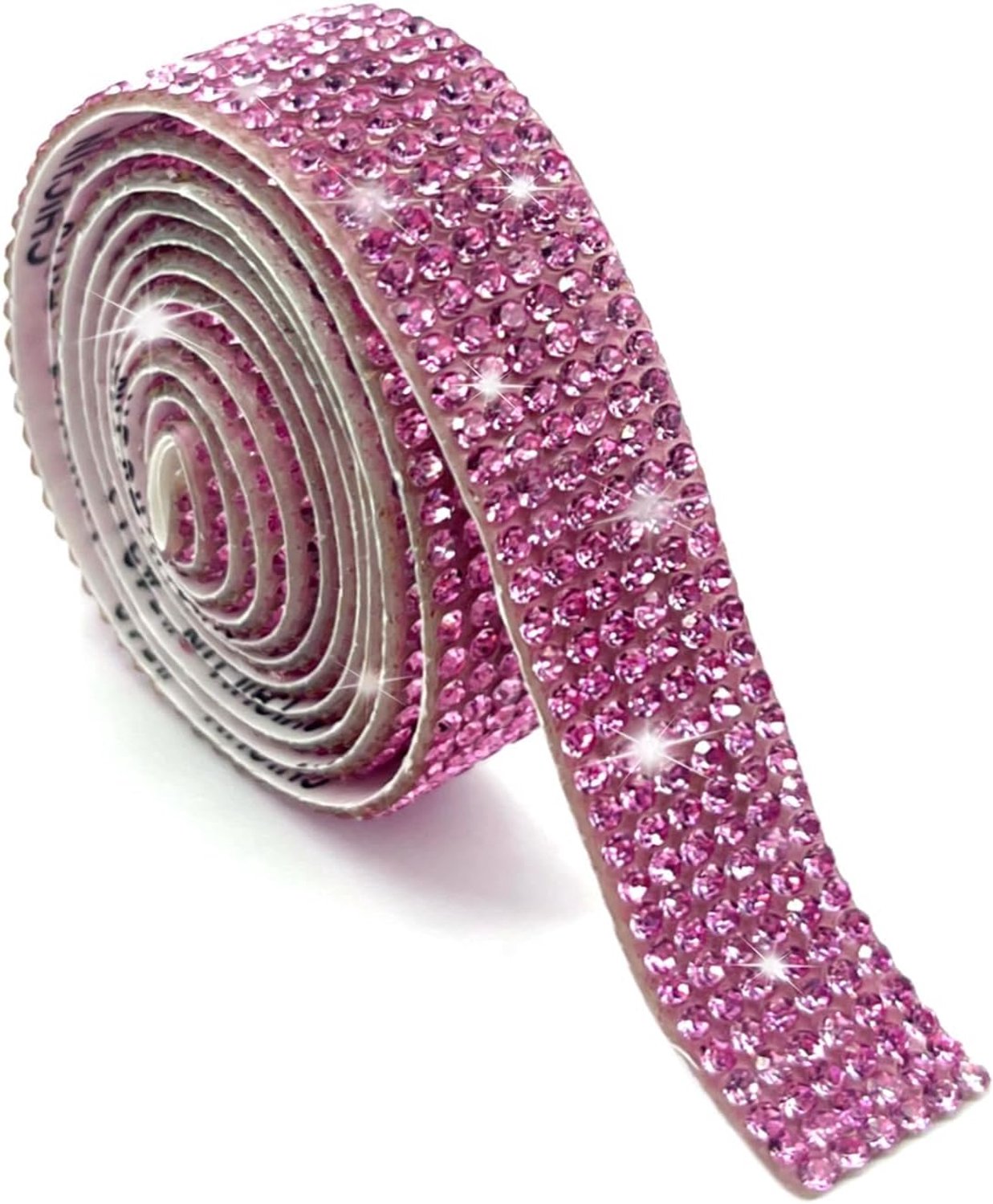 Diamantband, 91 cm, kristal, strass, zelfklevende strassband, diamantband voor bruiloft, verjaardag, kunstwerk, decoratie (roze)