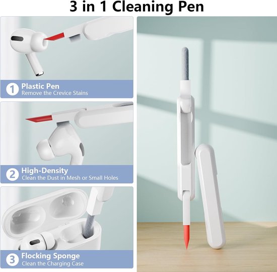 Hoes voor AirPods Pro 2 met reinigingsset, hemelsblauw — afbeelding 2