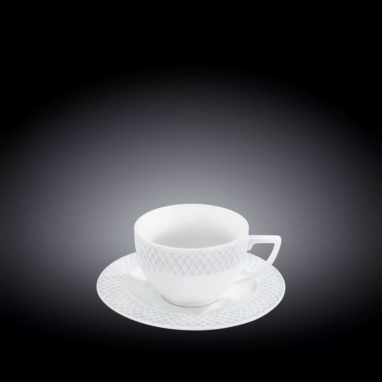 Wilmax Kop met schotel 170 ml Wit Porselein WL-880101402/AB