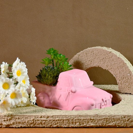 Pot mal - bloempot siliconen mal | auto-vormige kaarsenhouder mal | kunst- en ambachtengereedschap | hars gietmal | siliconen succulent plantenbak mal voor plantenpot, make-up — afbeelding 3