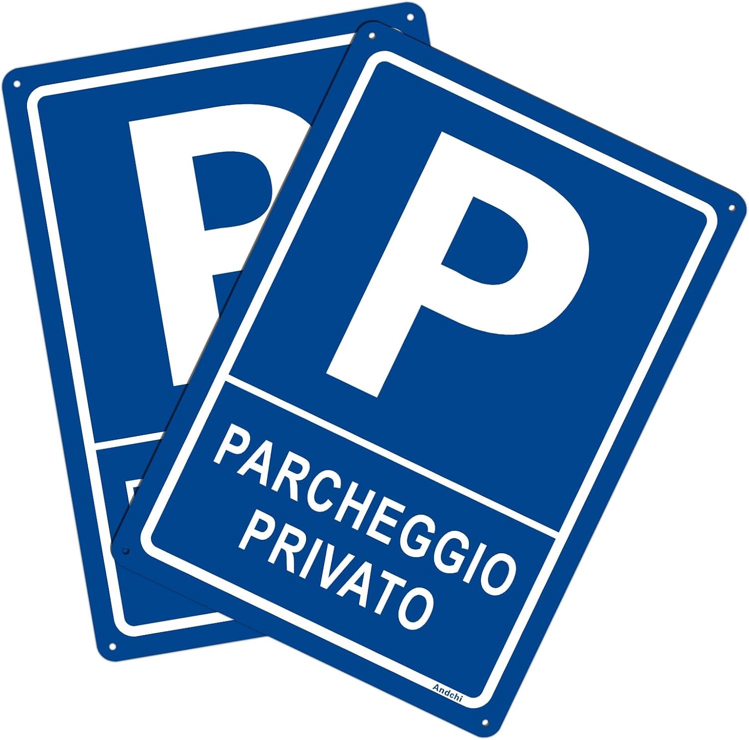2 stuks Private Parking Borden Tips voor privéparkeerplaatsen (blauw - privéparkeerplaats, 25 x 35 cm)