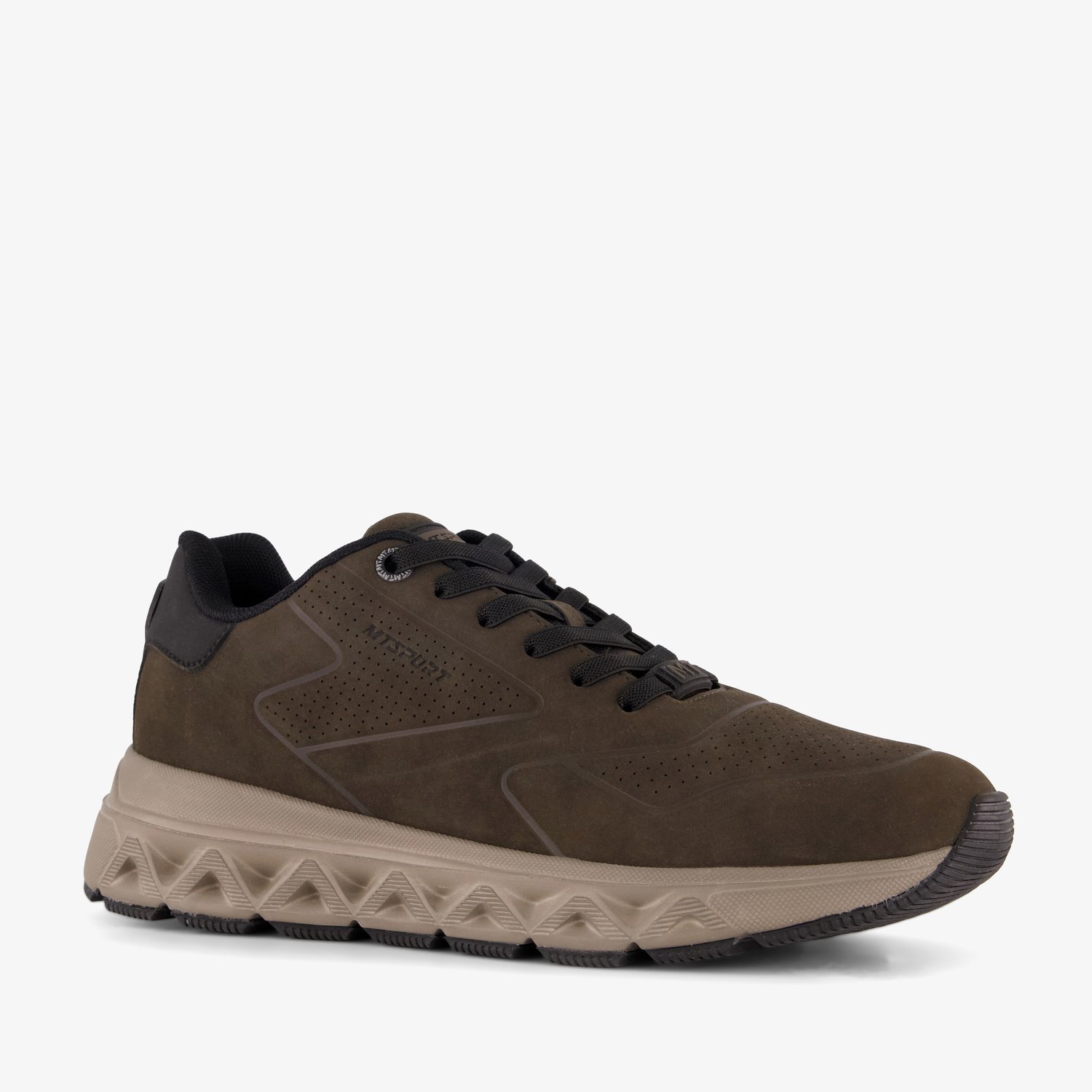 Marco Tozzi heren sneakers donkergroen - Maat 42 - Uitneembare zool