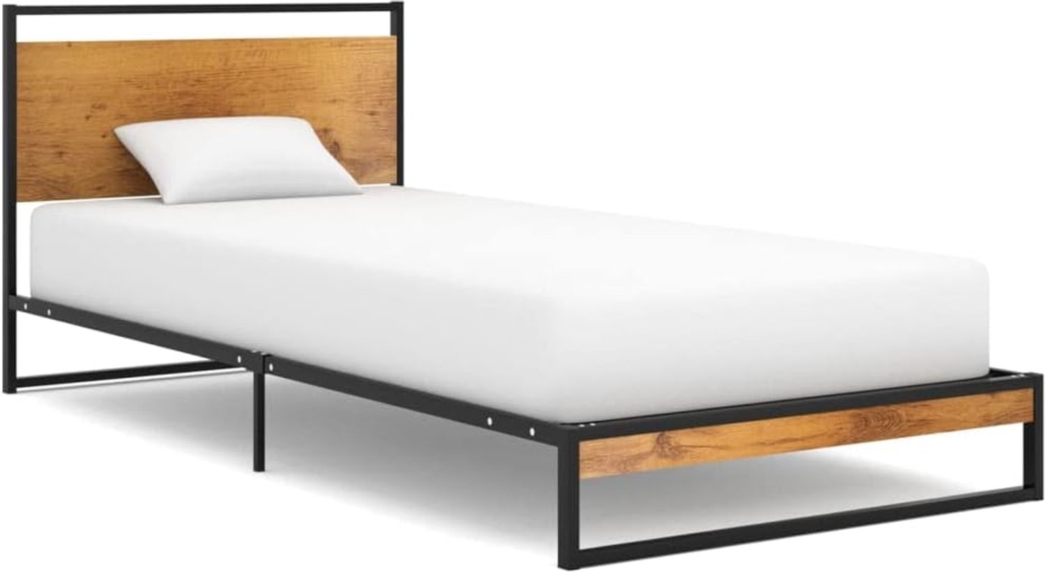 Tweepersoonsbed, bedframe, metaal, 100 x 200 cm, geschikt voor familiekamers
