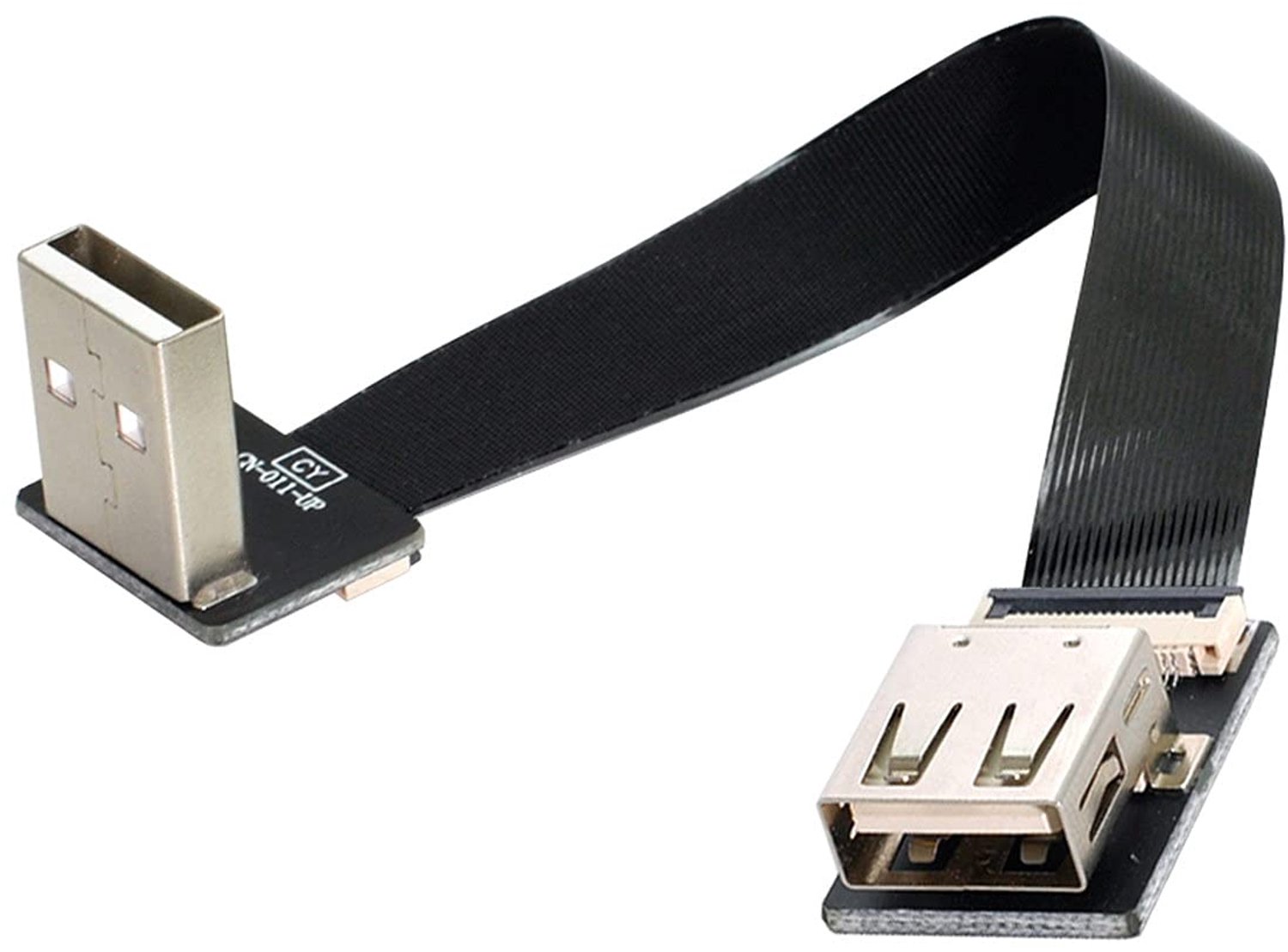USB 2.0 verlengkabel 20cm - recht omhoog - plat en flexibel - ideaal voor scanner en printer - Homevero