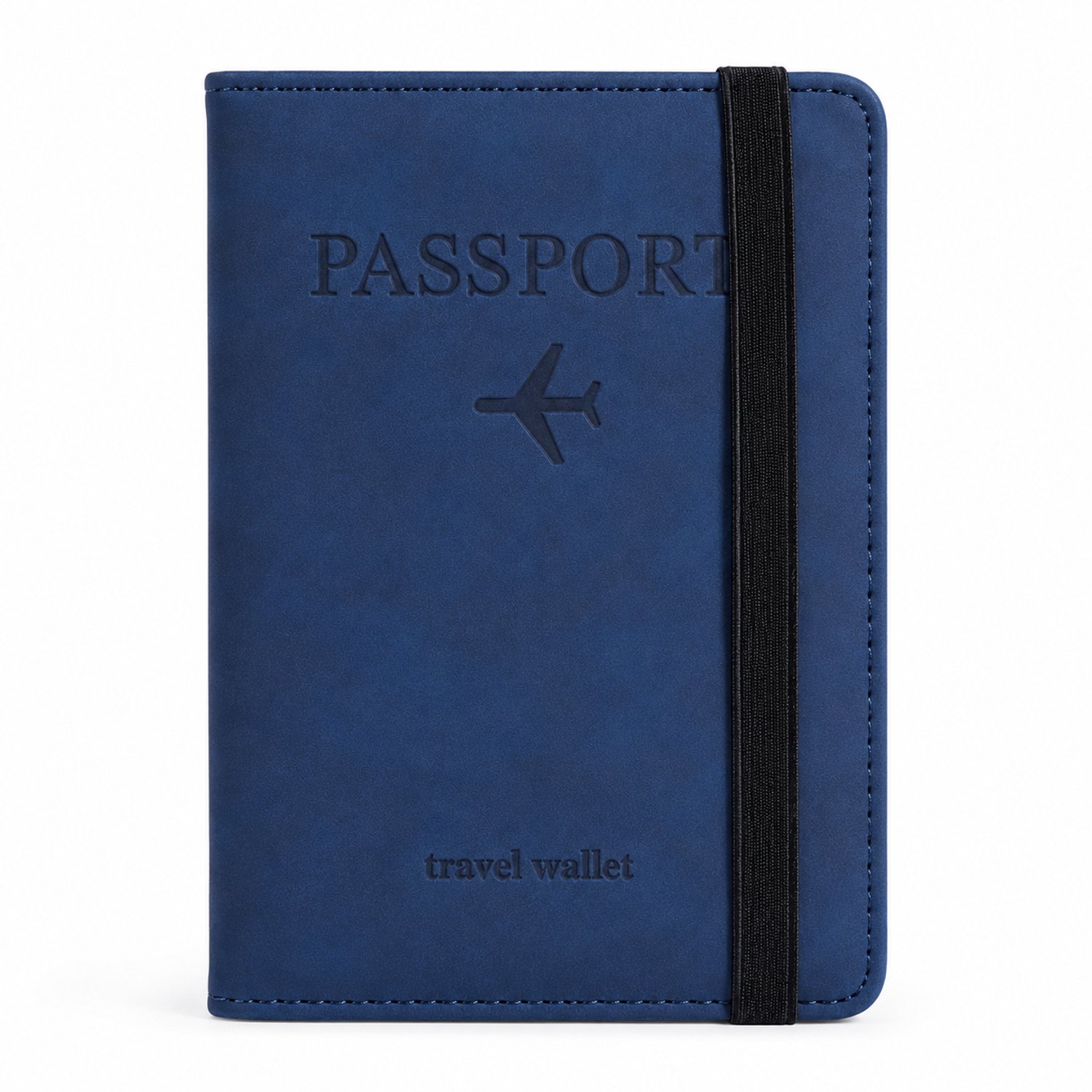 Vivva - Paspoorthouder met RFID Blokkering - Reisportemonnee & Travel Organizer - Paspoort Hoesje - Reisetui voor Paspoort, Kaarten & Reisdocumenten - Anti Skim - Dames & Heren - Donkerblauw - PASSHOLD
