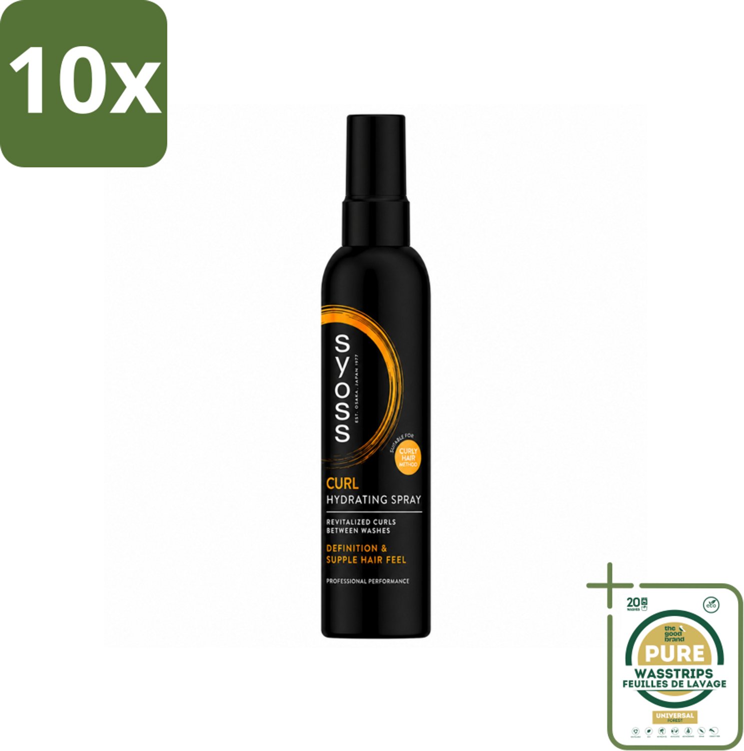 10 x Syoss - Curls - Haarspray - Veerkrachtige Krullen - 150 ml - Wasstrips - Krullen Stylen - Haarspray Krullen - Krullen Verzorgen - Krullen Fixeren - Pluisvrije Krullen
