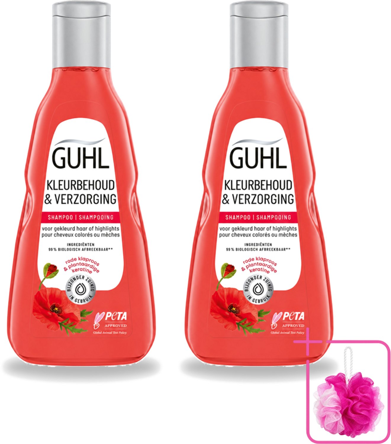 2 x Guhl - Shampoo - Kleurbehoud & Verzorging - 250 ml - Bulkverpakking - Kleurbehoud haar - Douchemop - Gekleurd haar verzorging