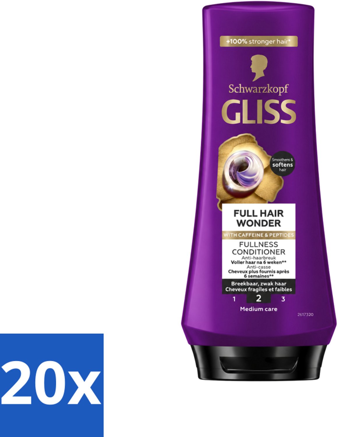 20 x Gliss Conditioner Full Hair Wonder - 200 ml - Voordeelverpakking - 20 stuks